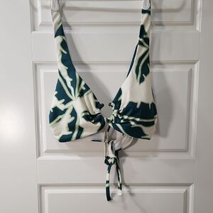Shade & Shore Green Leaf Bikini Top